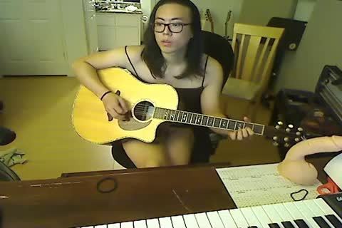 Super attractive oriental TS dildos Her ass With big Dildos Till she Cums Hard
