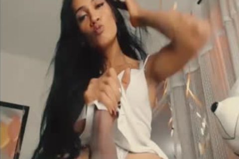 thick cock latin chick tranny Teasing And Jerking