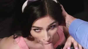 TransAngels: Brown hair Alexa Scout rushes cum on face