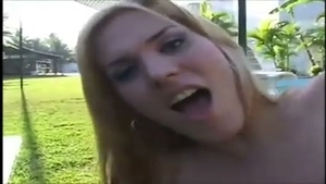 nasty blonde lady-man And Her paramour Outside
